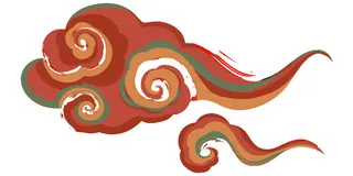 中国风中式国潮敦煌云纹祥云插画图案云朵云彩元素PSDAI设计素材