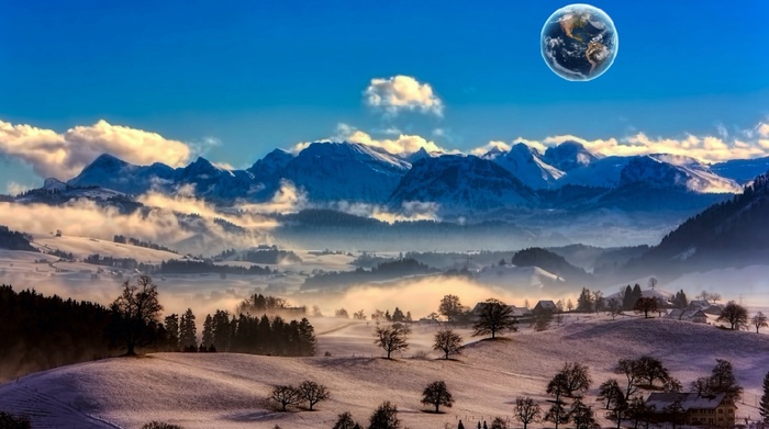 元宇宙世界天空背景墙风景