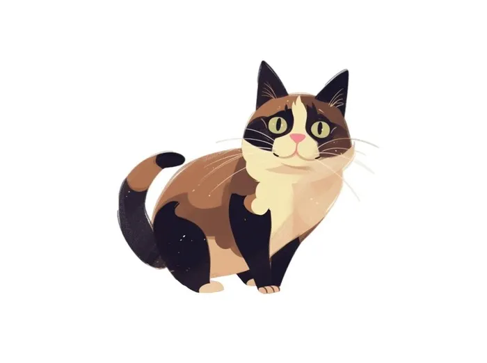 猫咪装饰黑色系元素(1264x944)