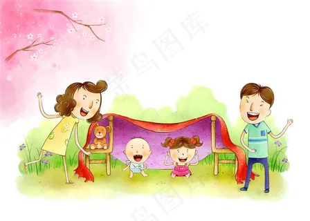 爸爸妈妈陪伴玩耍 捉迷藏