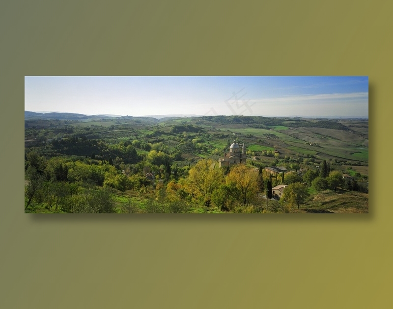 森林户外山坡全景摄影环境贴图