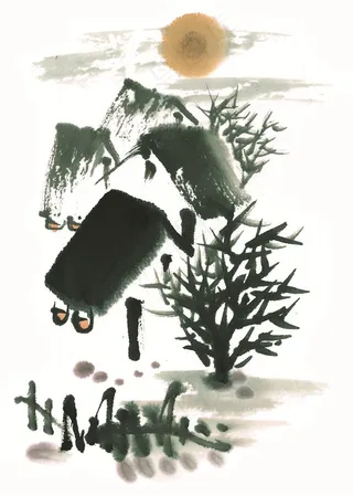 大山石头艺术绘画素材