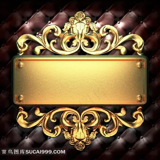 金属质感标志牌高清图片素材