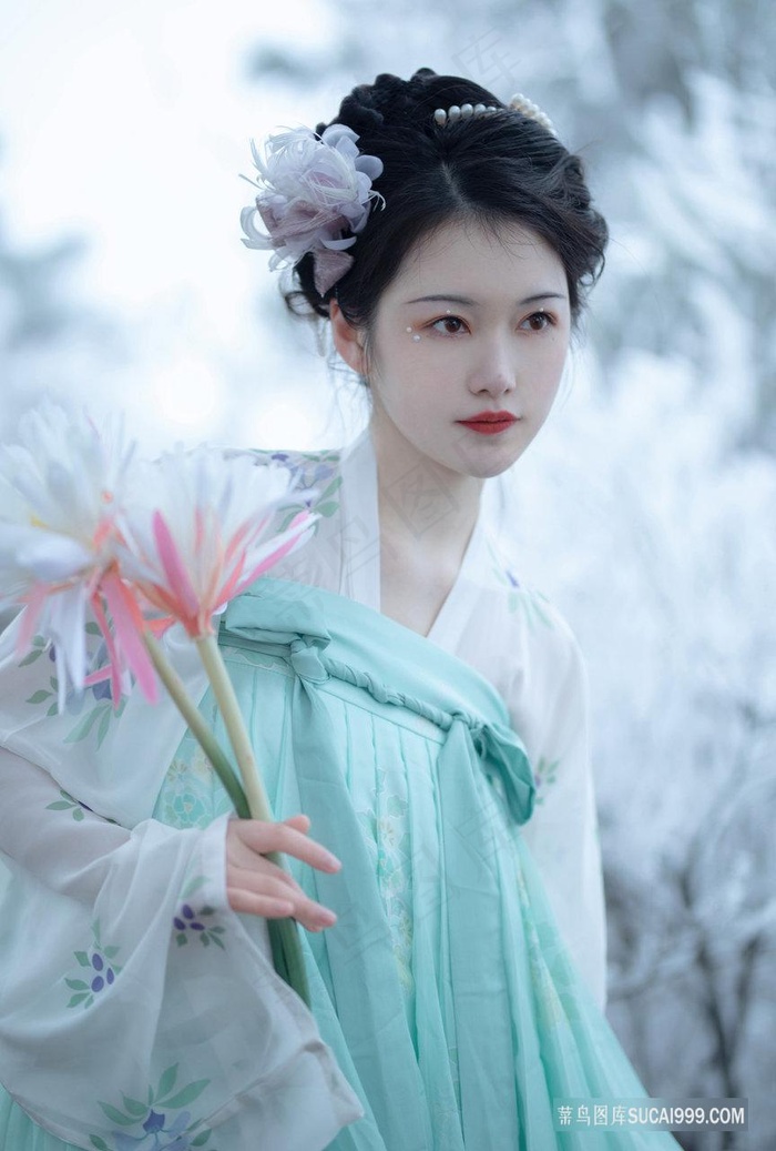 清纯古装汉服少女图片