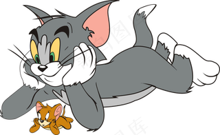 彩色动漫猫和老鼠图片