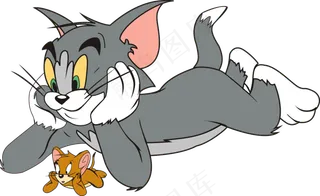 彩色动漫猫和老鼠图片