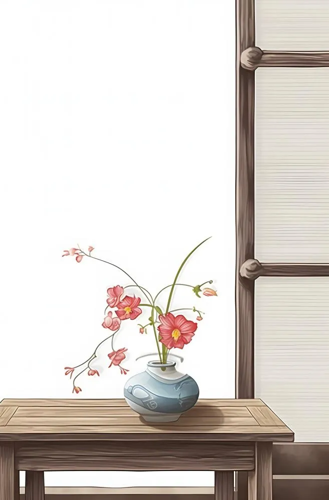 国风简约温馨桌子背景(2367x3600)