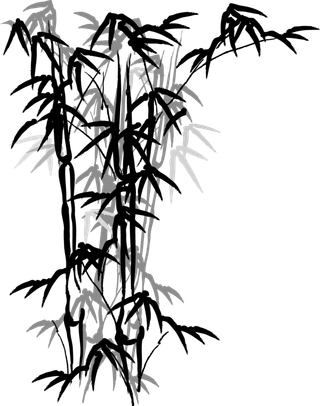 竹子水墨画中国风国画墨水书法竹子画