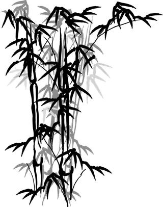 竹子水墨画中国风国画墨水书法竹子画