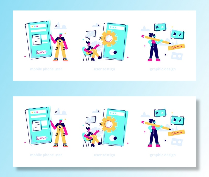 扁平化人物场景办公互联网等距ai矢量设计网页海报UI素材插画