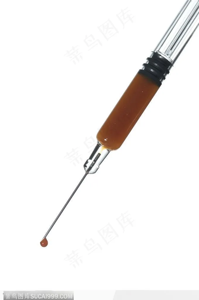医疗器材-一支斜放的注射器