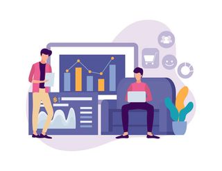 扁平化人物场景办公互联网等距ai矢量设计网页海报UI素材插画