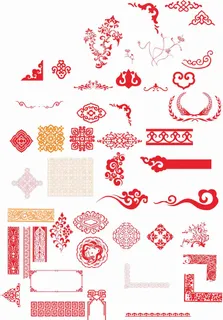 欧式花纹、古曲云纹、水浪