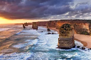 唯美高清海边日落沙滩山水风景图片