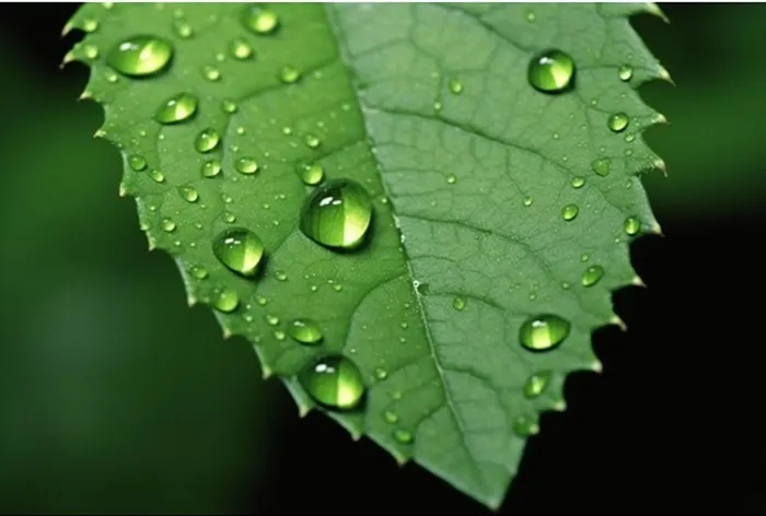 露珠绿叶摄影背景(1328x896)