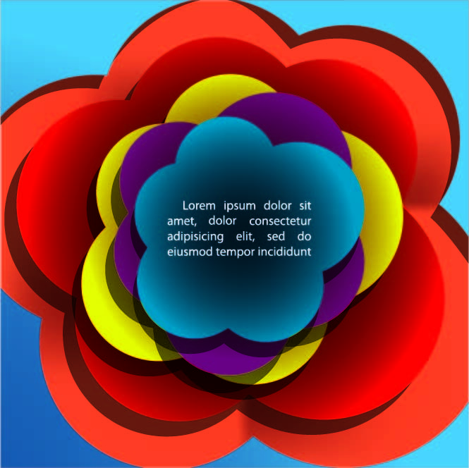 免抠彩色叠纸矢量标签