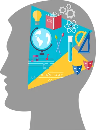 人物大脑数学思维卡通少儿兴趣班