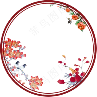 中式花鸟边框 中式花鸟边框