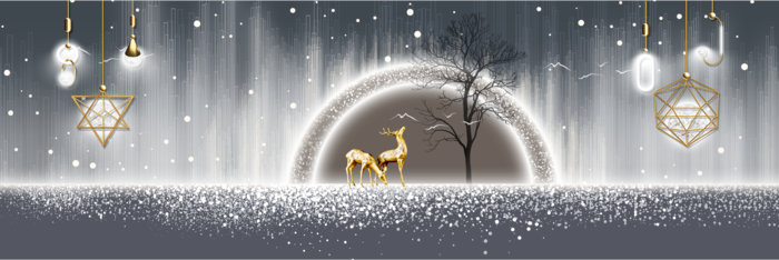 轻奢麋鹿抽象装饰画