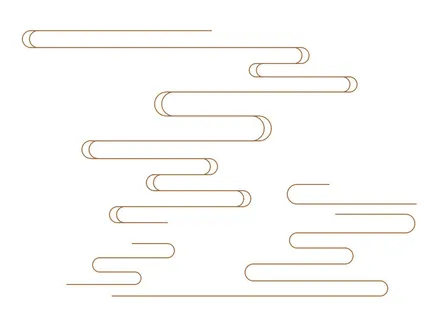 中国风古典传统图案边框纹理祥云灯笼装饰线条PSD背景素材