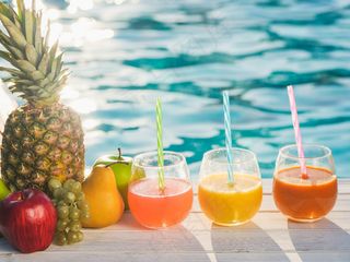 唯美夏天清凉果汁饮品摄影照片