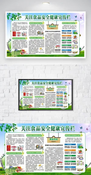 简洁食品安全宣传展板