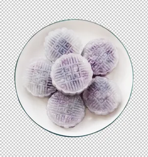 紫薯透明月饼免扣素材