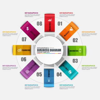 ppt素材3d数据图表模板可视化图形统计标签矢量图标模型ai源文件