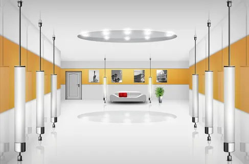 明亮展示厅风格设计PSD素材