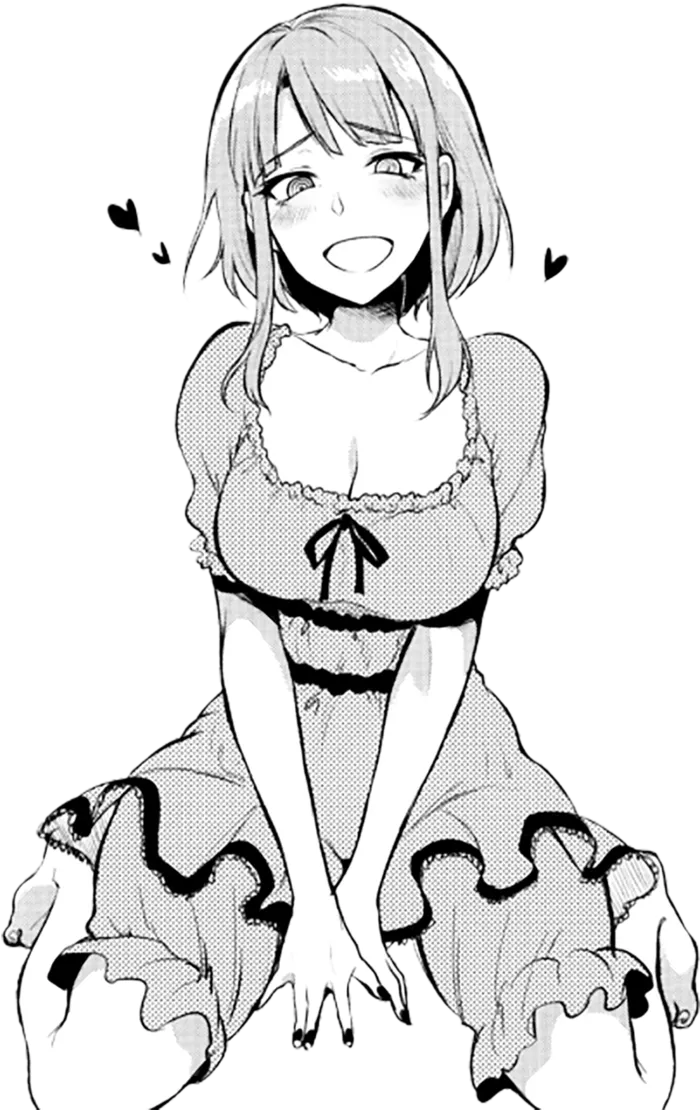 坐姿线条人物女孩素材简笔