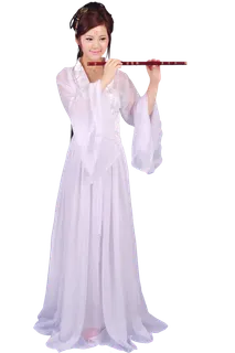 05 (13)免抠元素 免抠摄影 美女 人物 服装 古风 演奏