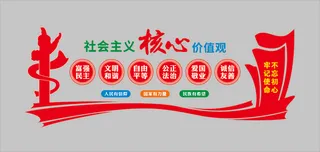 *核心价值观党建文化墙