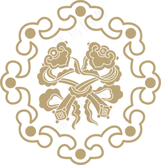 中国风传统吉祥寓意图案古代喜庆祥瑞纹样纹饰PNG免抠