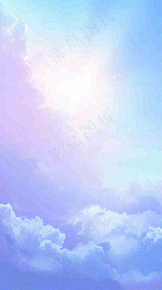 自然紫蓝色天空云层云彩漂浮浪漫阳光摄影