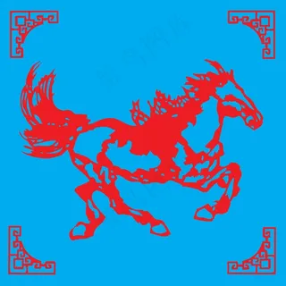 马剪纸 剪纸风元素
