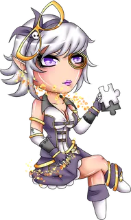 坐姿女孩人物卡通简笔