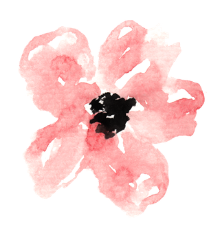 唯美森系手绘水彩花朵 免抠
