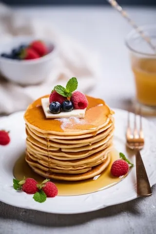 水果松饼甜点美食摄影图