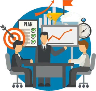 业绩图标人物卡通科技kv主视觉素材