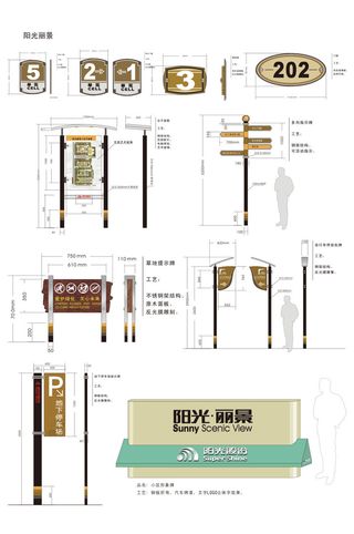 小区整套标牌售楼处形象牌导视牌