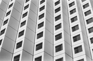 现代对称带窗建筑外观图片