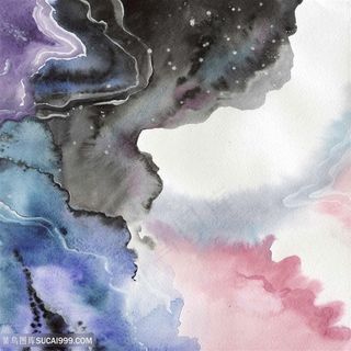 多彩多色水粉水墨水彩晕染背景图片