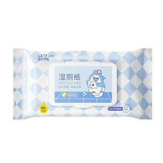 生活无忧 卫生湿巾湿厕纸 20x15cmx40片／包超市商品白底图免抠实物摄影png格式图片透明底