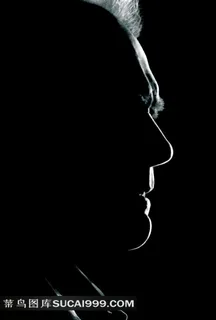 电影老爷车侧面人脸像创意海报