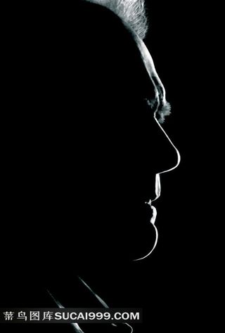 电影老爷车侧面人脸像创意海报