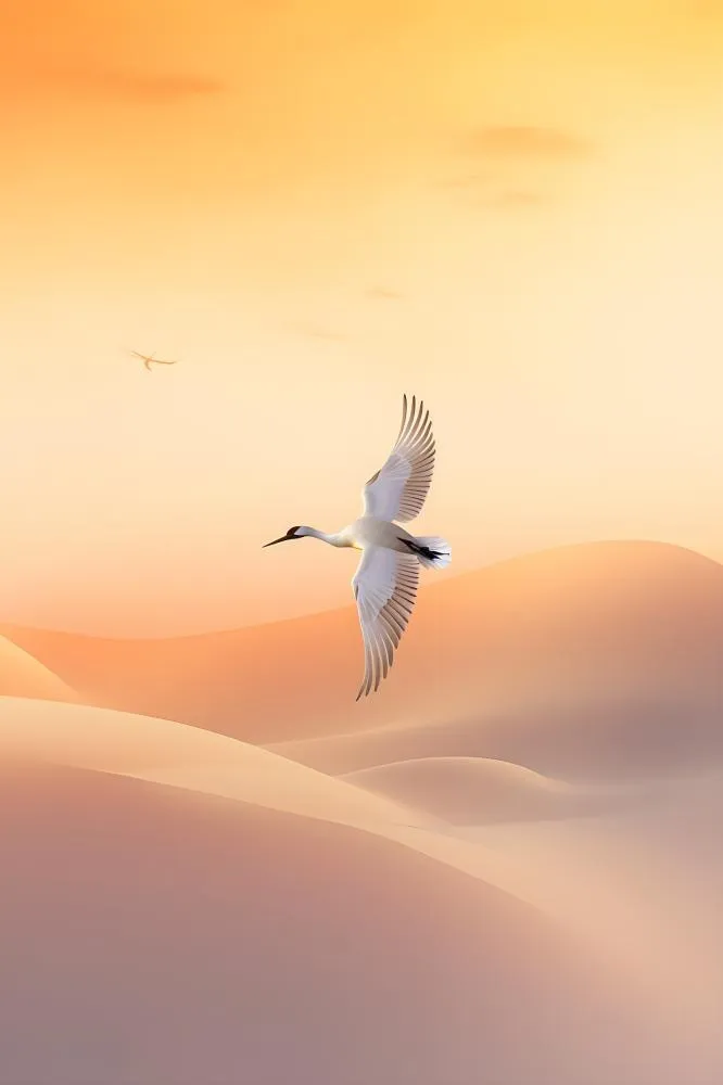 意境渐变故事落日背景(2400x3600)