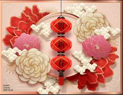 设计装饰礼盒祝贺新年