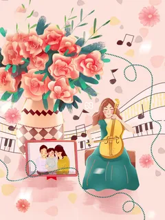 母亲节 母亲节插画 母亲节宣传