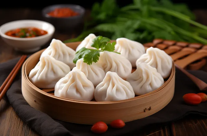 包子汤包小笼包早餐美食摄影图(4080x2688)