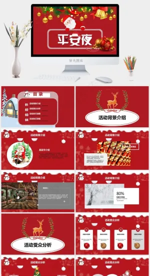 圣诞节PPT模板ppt模版预览图